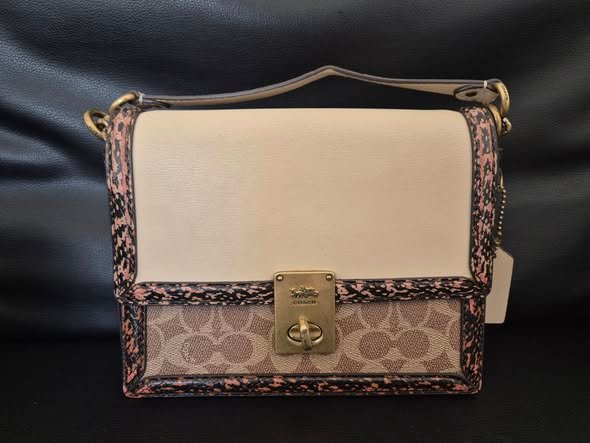 Coach Hutton Snakeskin Crossbody Bag